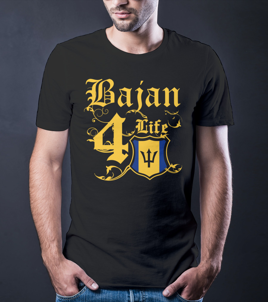 Bajan 4 Life Barbados Flag T-Shirt