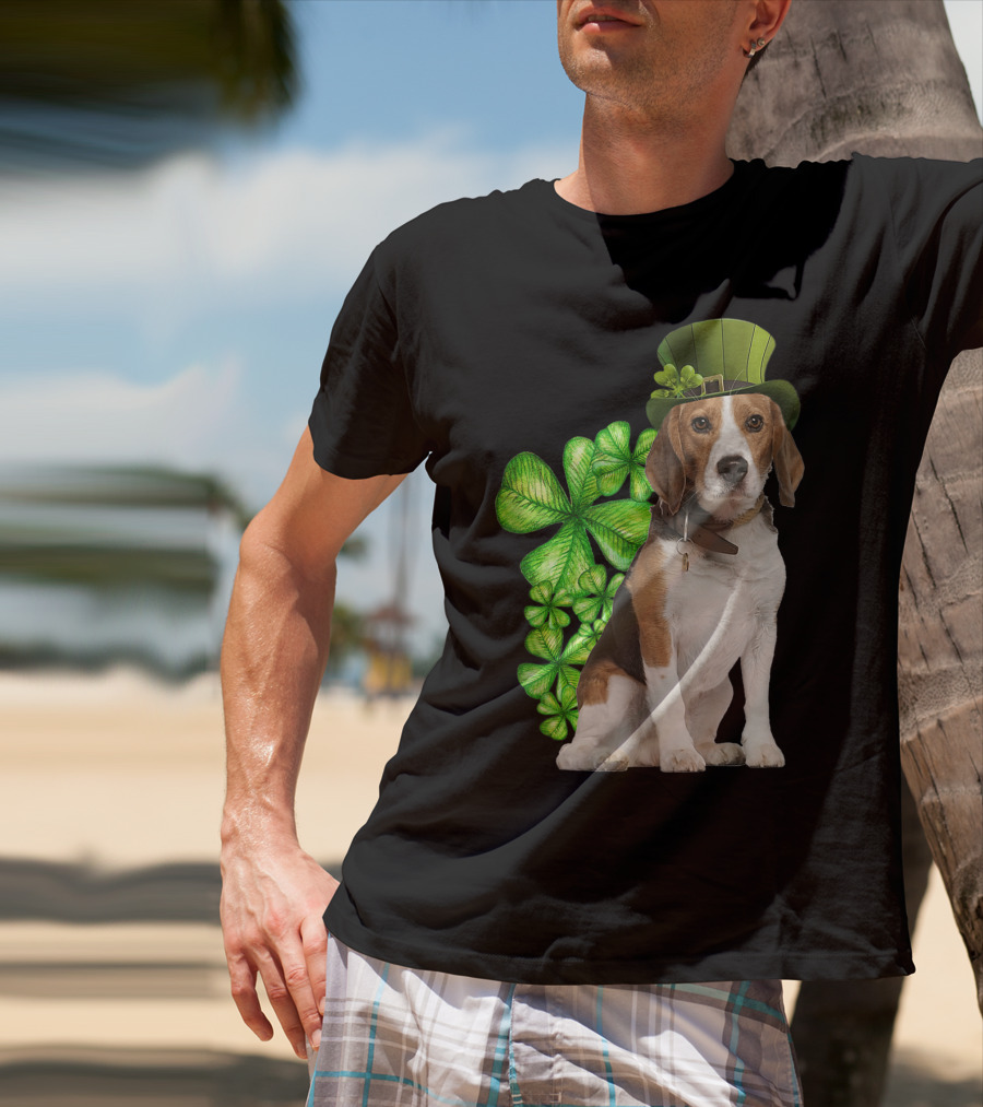 Beagles Irish Shamrock Dog Lovers St. Patrick's Hat T-Shirt