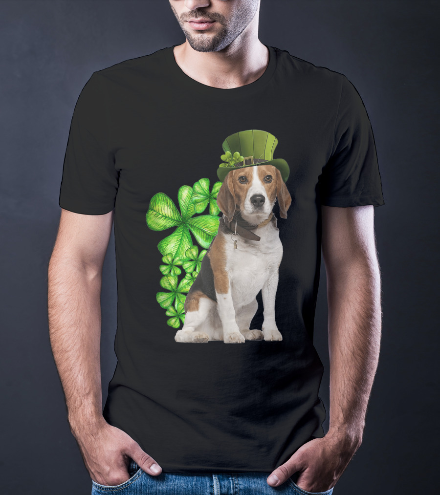 Beagles Irish Shamrock Dog Lovers St. Patrick's Hat T-Shirt