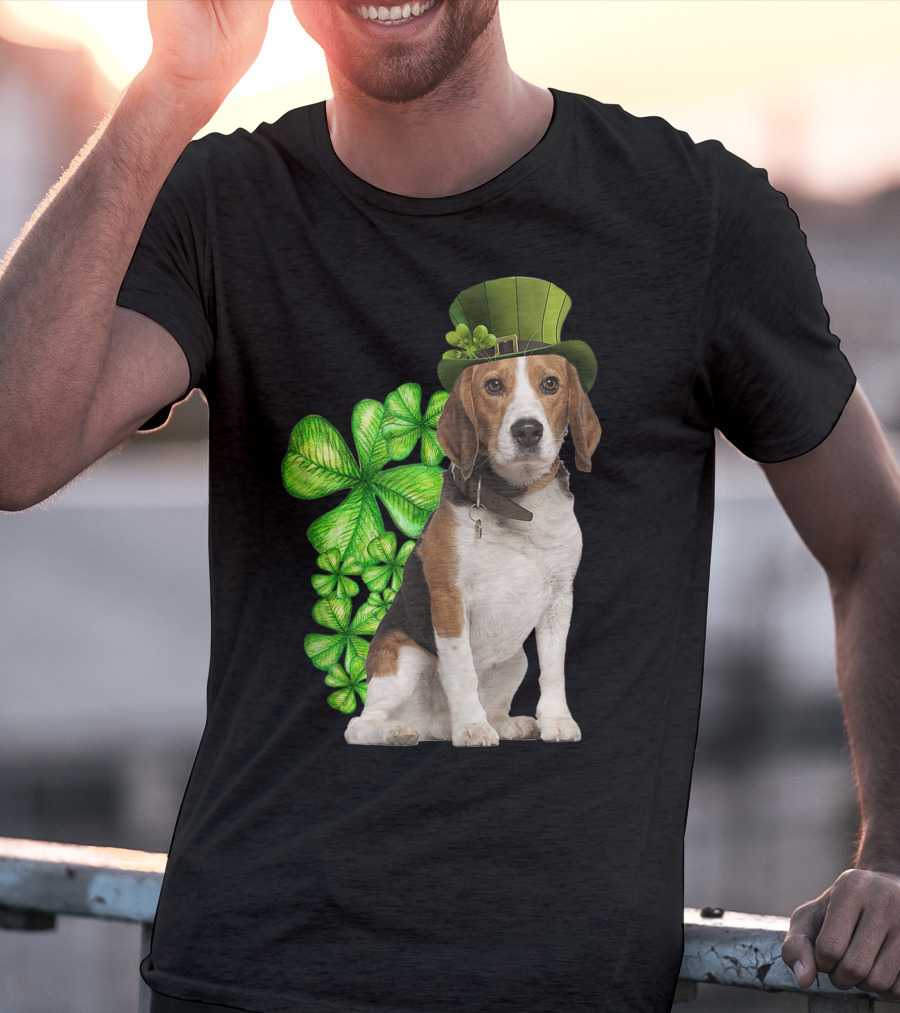 Beagles Irish Shamrock Dog Lovers St. Patrick's Hat T-Shirt
