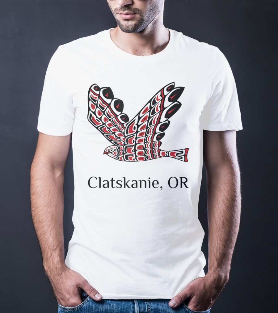 Clatskanie OR Red Tail Hawk Native T-Shirt