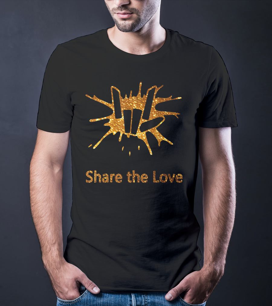 Share The Love Cute Fingers Golden Gesture T-Shirt