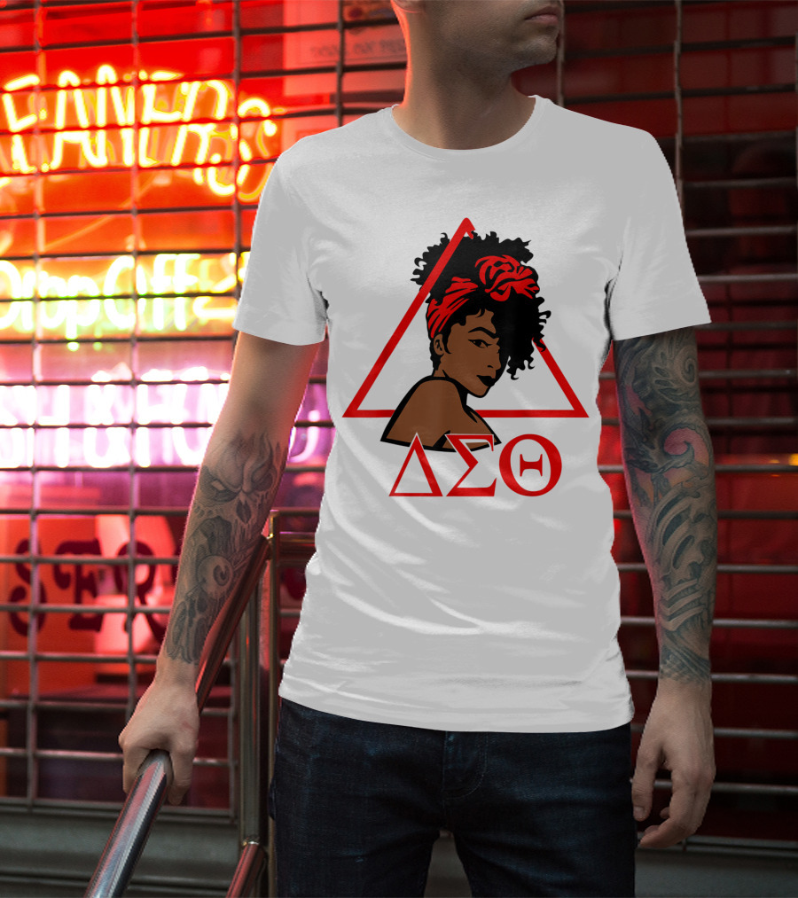 Delta Sigma Theta 1913 African American Woman In Red Triangle T-Shirt
