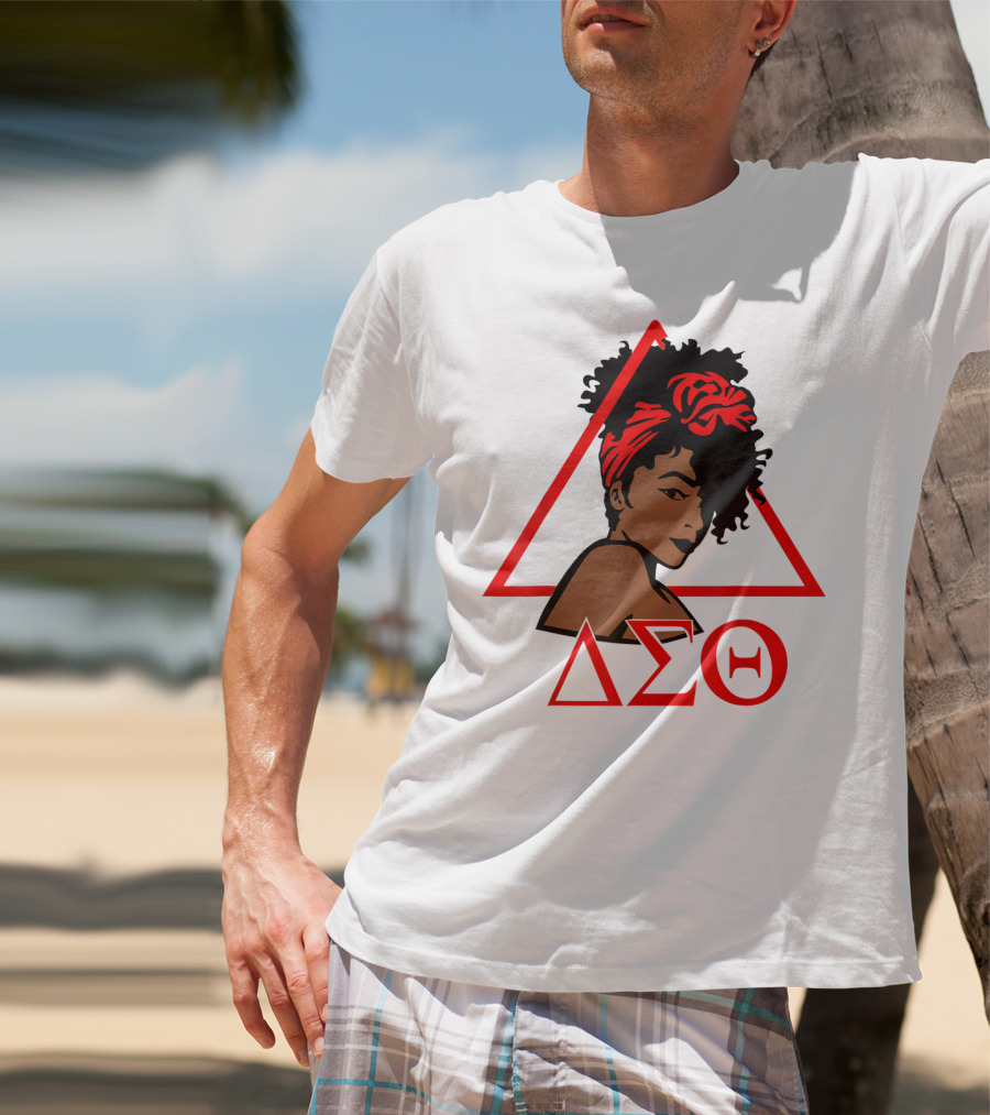 Delta Sigma Theta 1913 African American Woman In Red Triangle T-Shirt