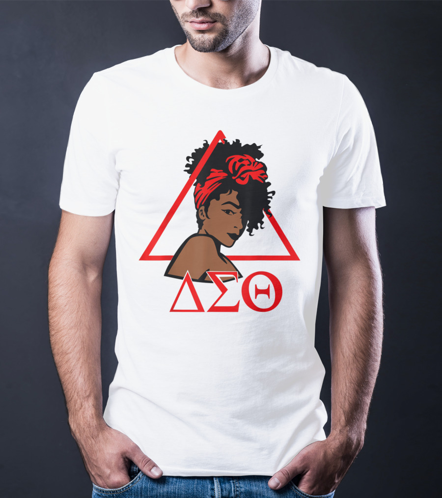Delta Sigma Theta 1913 African American Woman In Red Triangle T-Shirt