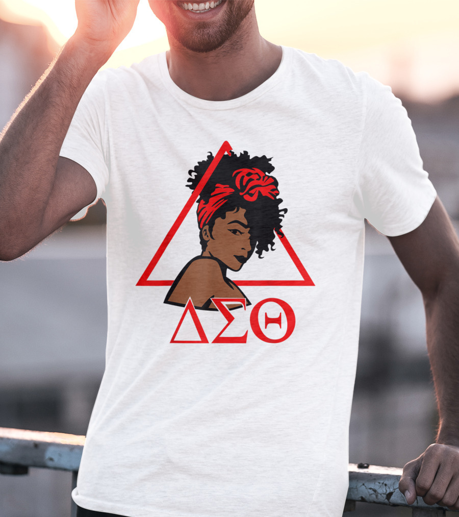 Delta Sigma Theta 1913 African American Woman In Red Triangle T-Shirt