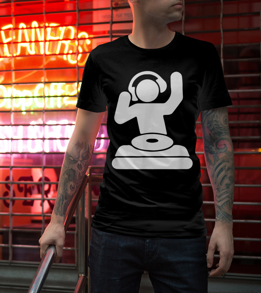 Dj Vinyl Turntable Music Mixer Headphones T-Shirt