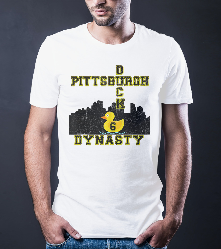 Pittsburgh Duck 6 Dynasty Football Skyline T-Shirt