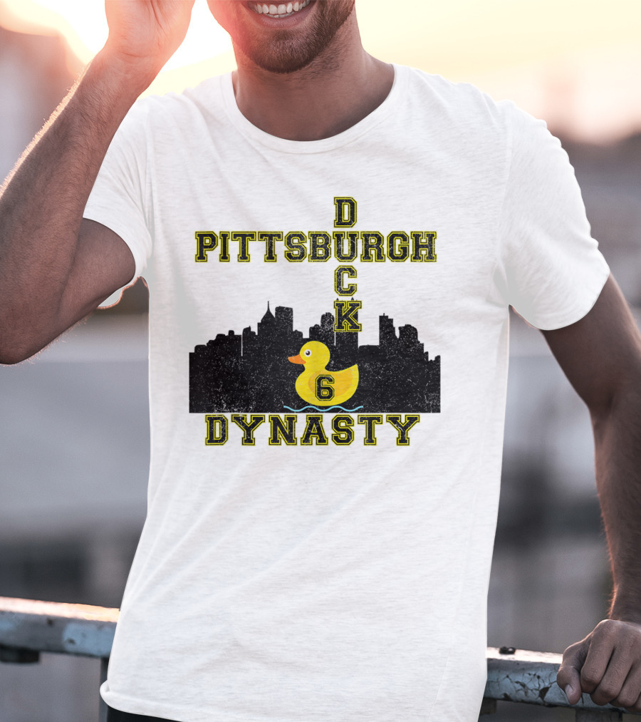 Pittsburgh Duck 6 Dynasty Football Skyline T-Shirt