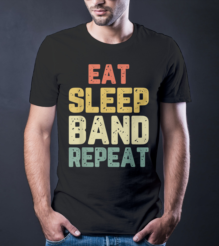 Eat Sleep Band Repeat Marching Funny Director T-Shirt