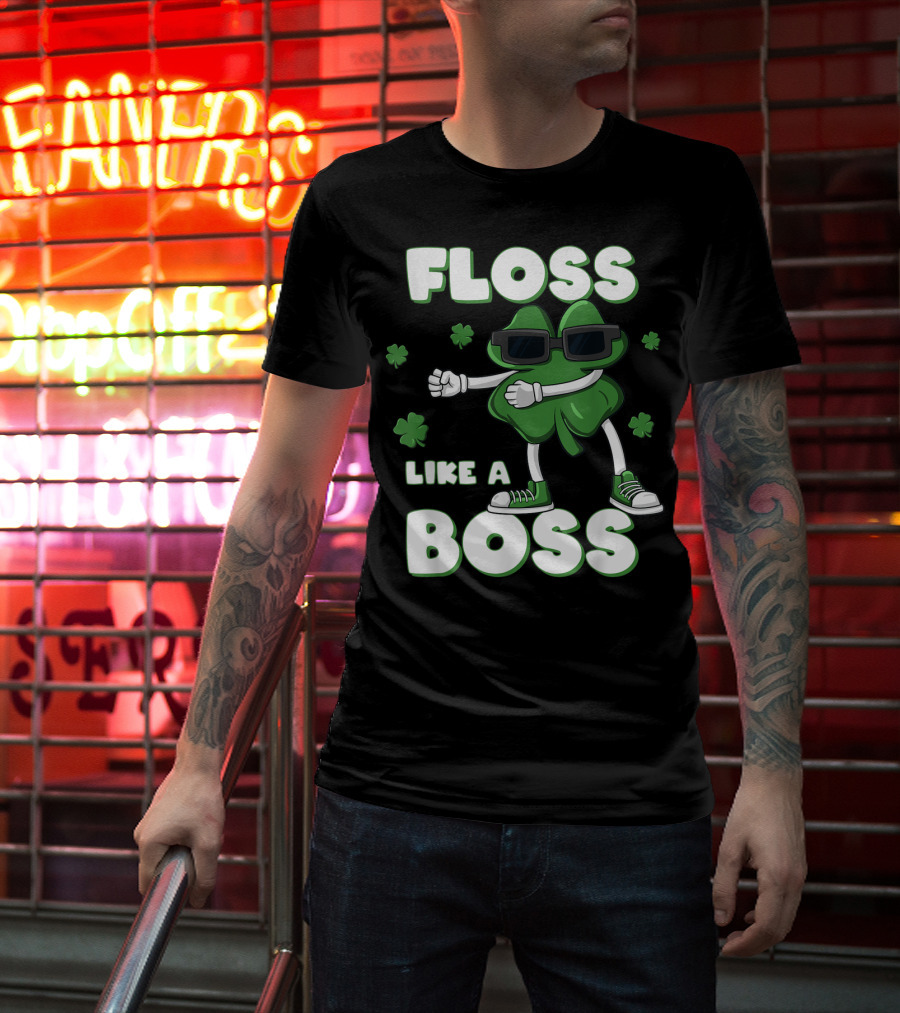 Floss Like A Boss Shamrock Shades Dance T-Shirt