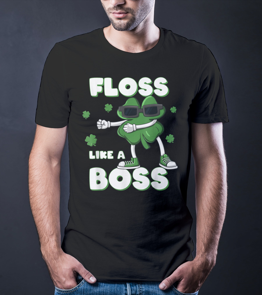 Floss Like A Boss Shamrock Shades Dance T-Shirt