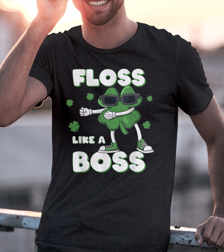 Floss Like A Boss Shamrock Shades Dance T-Shirt