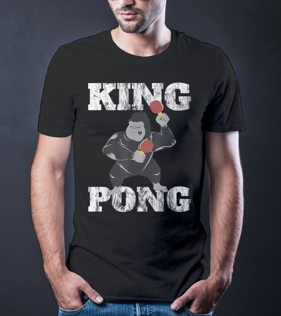 King Pong Funny Vintage Table Tennis Ping Pong T-Shirt