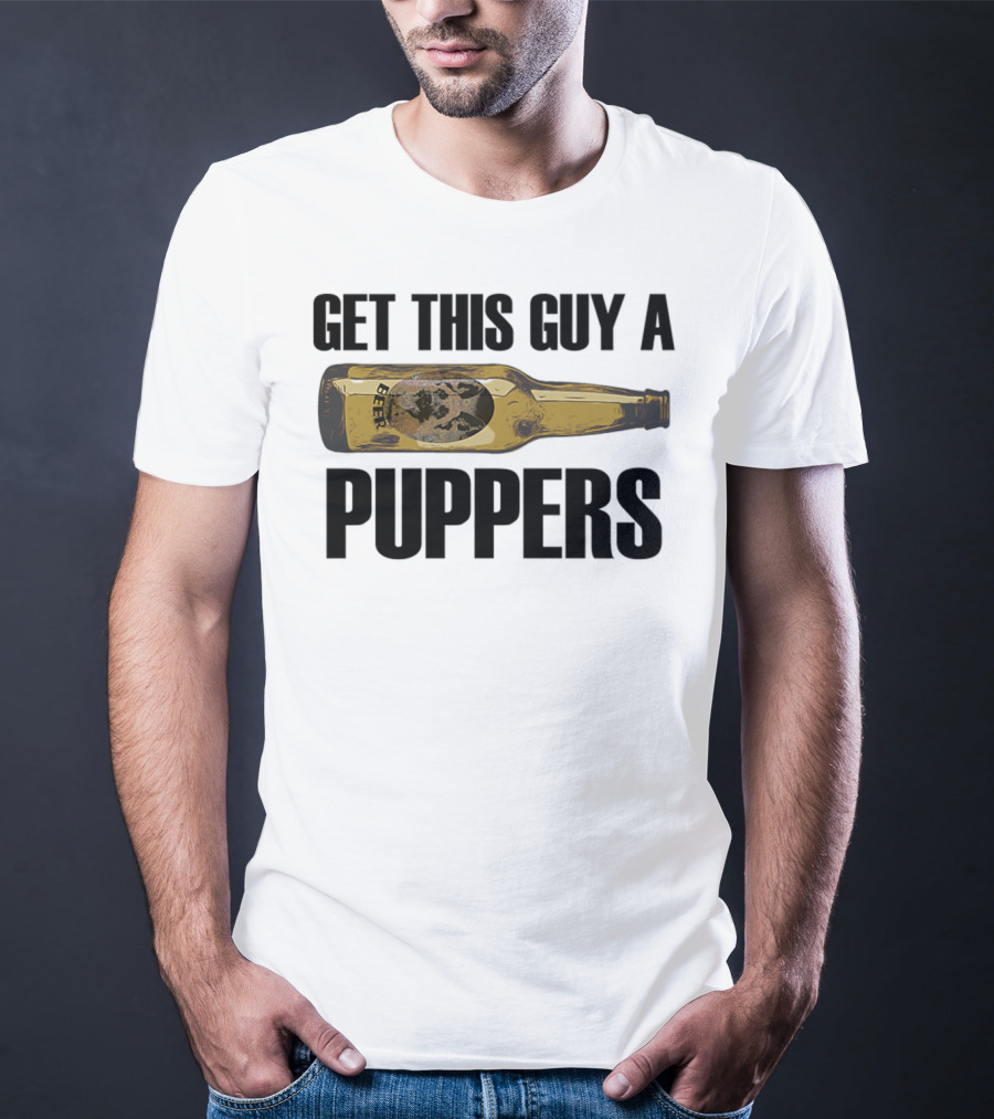 Get This Guy A Puppers Beer Bottle Iconic T-Shirt