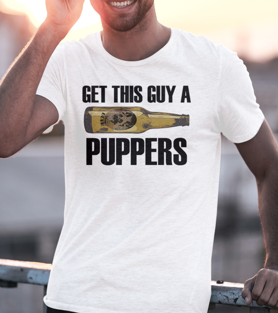 Get This Guy A Puppers Beer Bottle Iconic T-Shirt