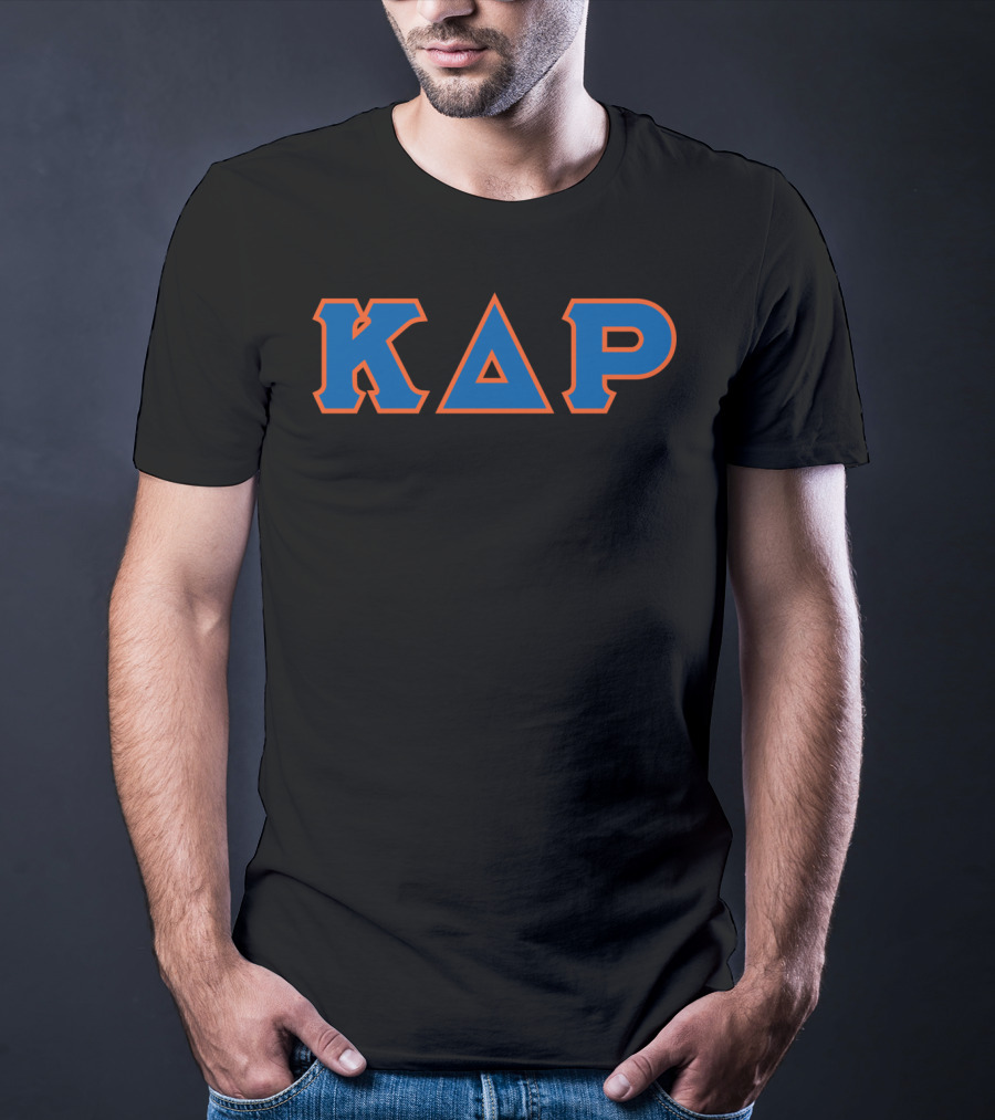 Kappa Delta Rho Greek Letters Blue And Orange T-Shirt