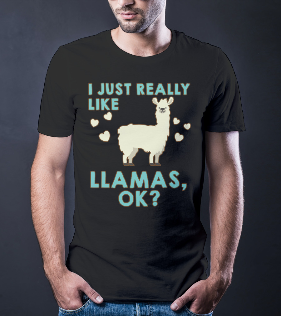 I Just Really Like Llamas OK Hearts Love T-Shirt
