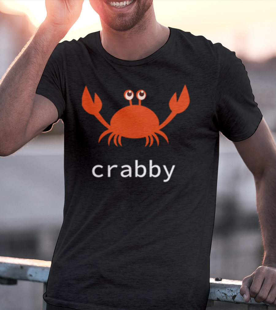 Crabby Red Crab With Googly Eyes T-Shirt