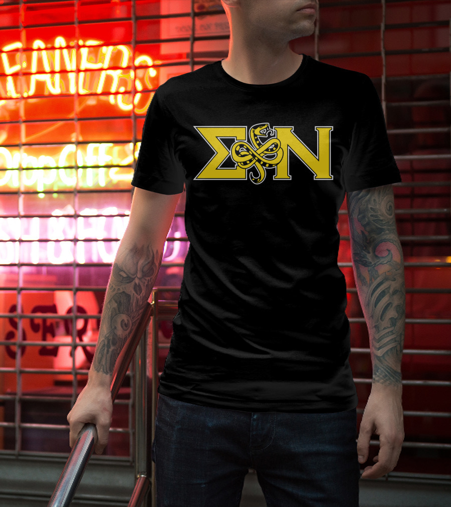 Sigma Nu Serpent Logo Classic Fit Greek Letters T-Shirt
