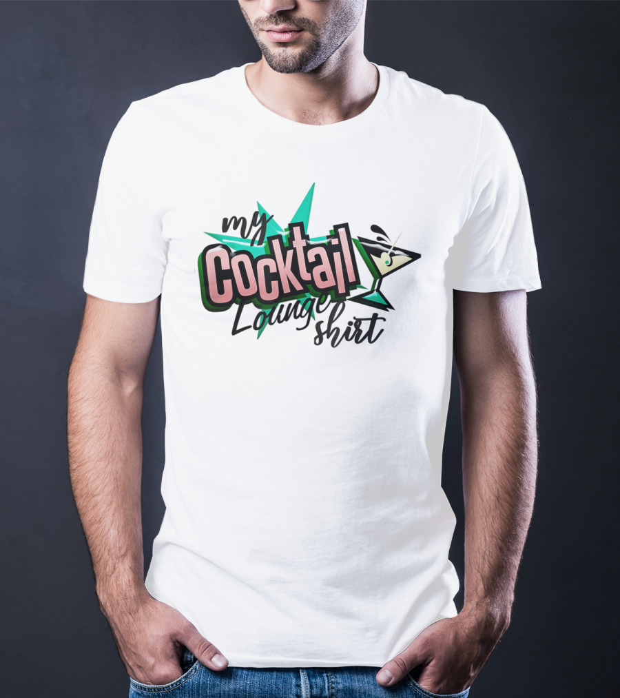 My Cocktail Lounge Shirt Martini Starburst T-Shirt