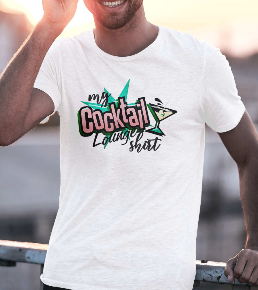 My Cocktail Lounge Shirt Martini Starburst T-Shirt
