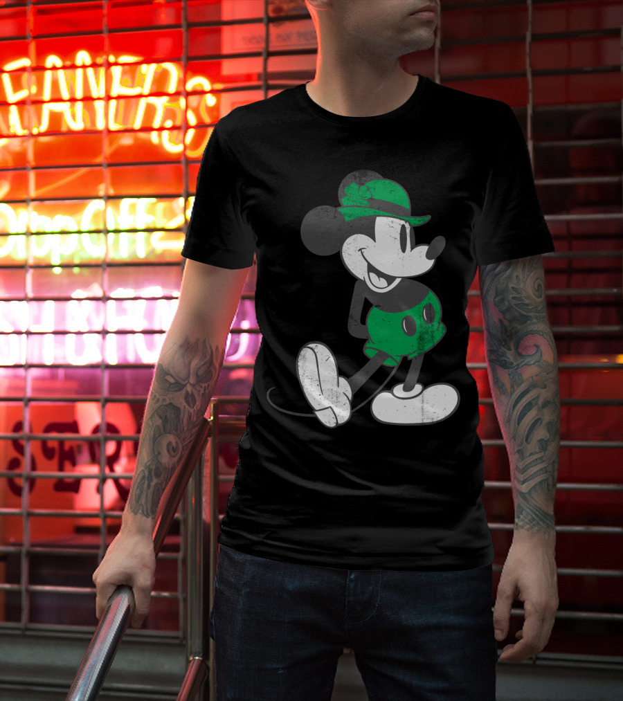 Disney Mickey Mouse Classic Green St. Patrick's Day Edition T-Shirt
