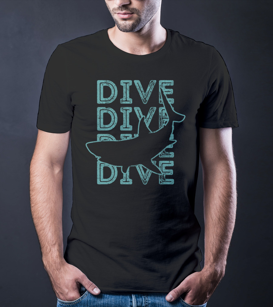Dive Shark Dive Dive Dive Future Marine Biologist Ocean Life T-Shirt