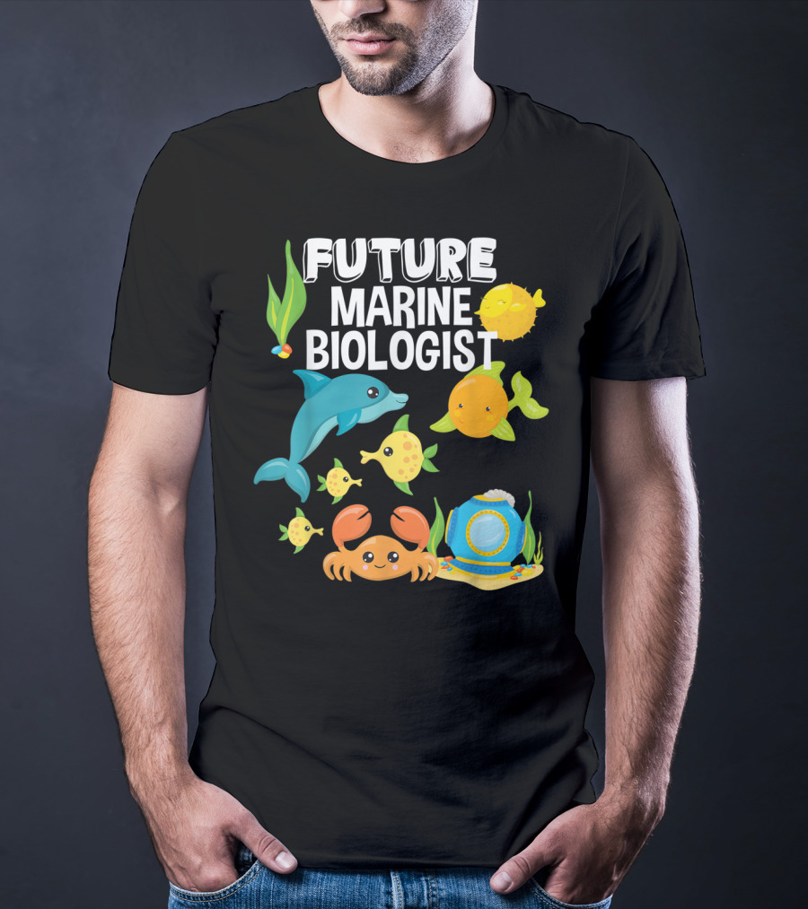 Future Marine Biologist Sea Lover Fish Sharks Ocean Adventure T-Shirt
