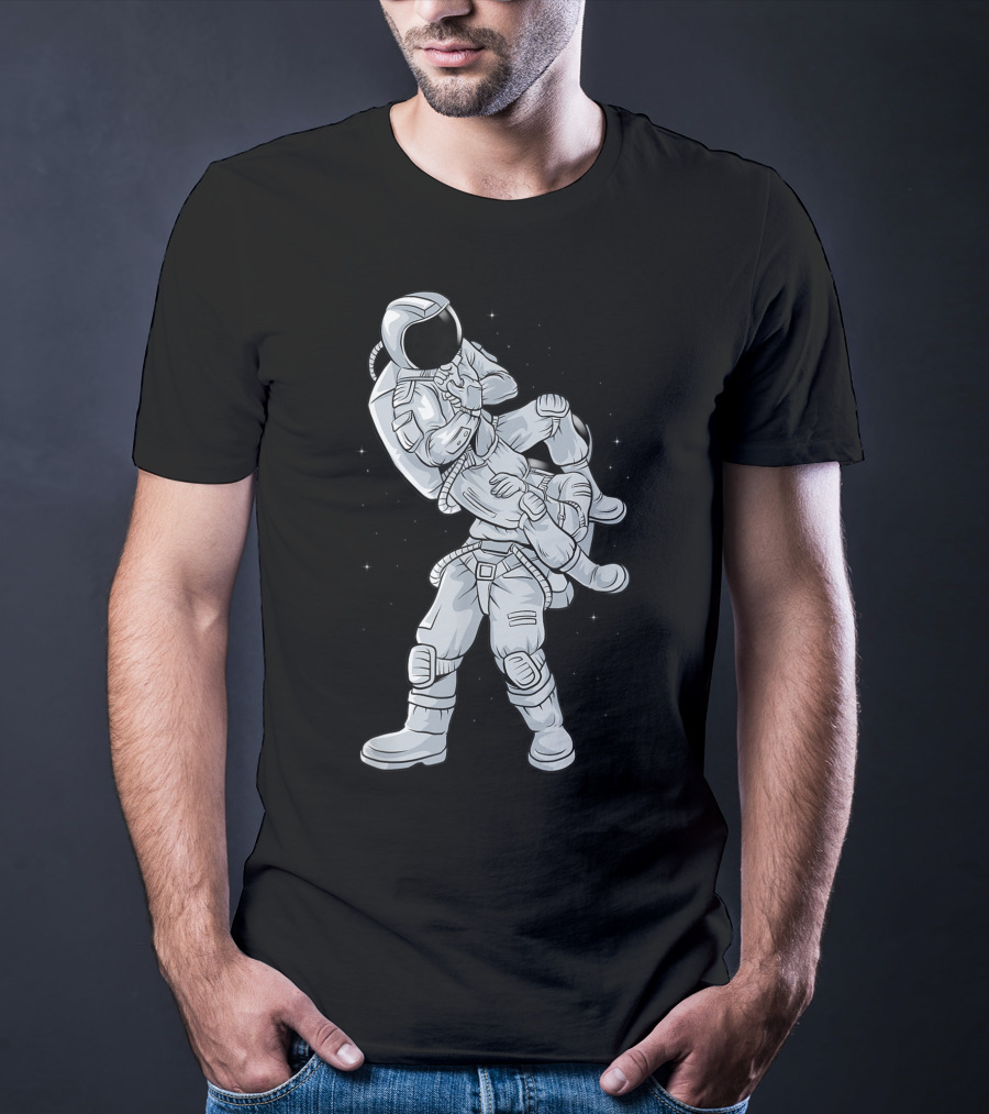 Galaxy Astronaut Armbar BJJ Jiujitsu Technique T-Shirt