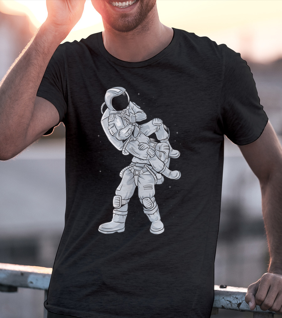 Galaxy Astronaut Armbar BJJ Jiujitsu Technique T-Shirt
