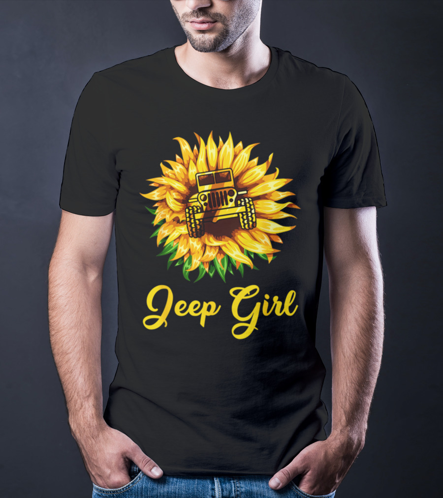 Jeep Girl Sunflower Adventure T-Shirt