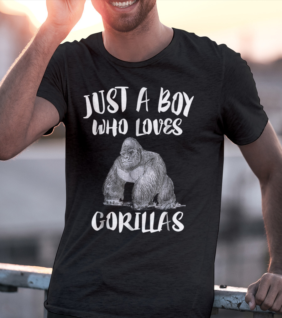 Just A Boy Who Loves Gorillas T-Shirt