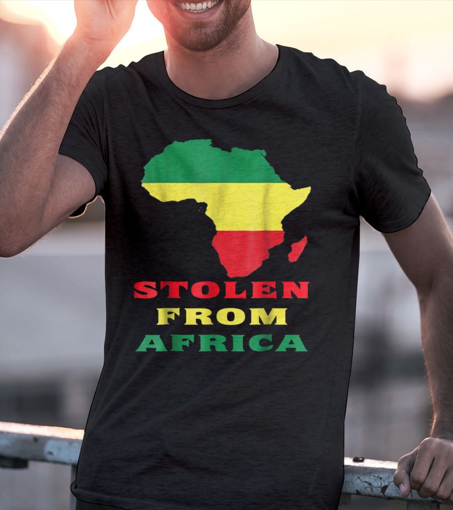 Stolen From Africa Flag Colors Map T-Shirt