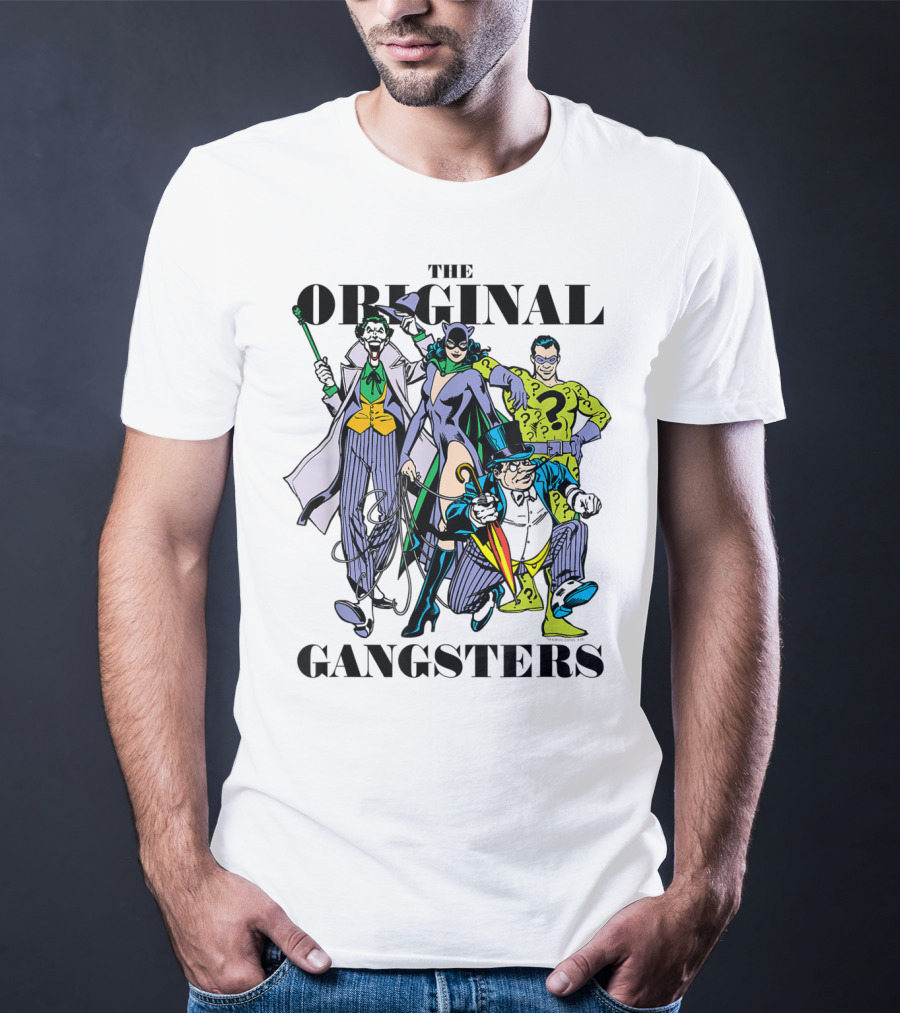 The Original Gangsters Batman Villains Joker Catwoman Riddler Penguin T-Shirt