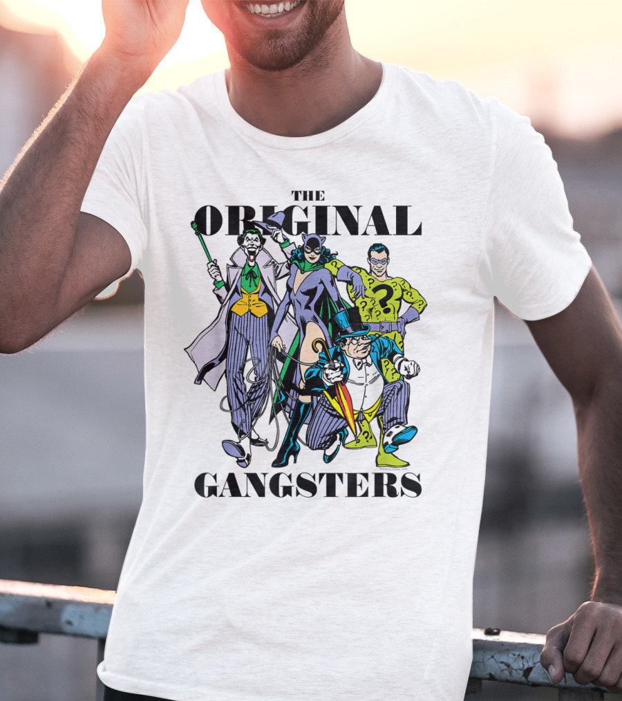 The Original Gangsters Batman Villains Joker Catwoman Riddler Penguin T-Shirt