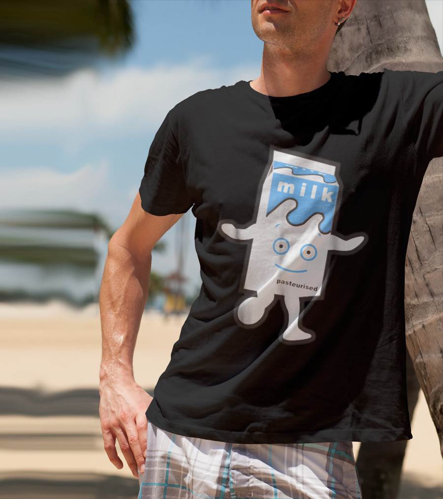 Blur Milky Milk Pasteurised Smiling Carton T-Shirt