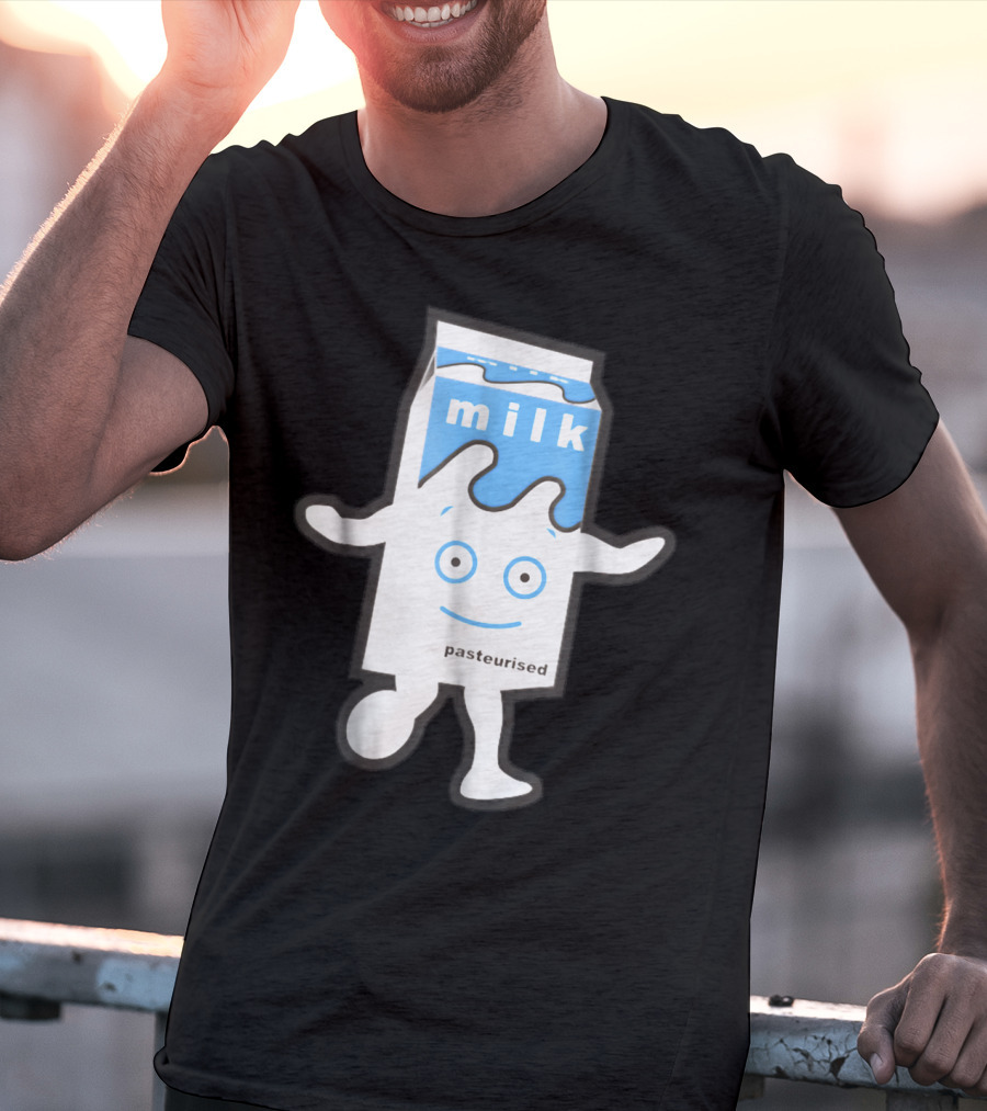 Blur Milky Milk Pasteurised Smiling Carton T-Shirt