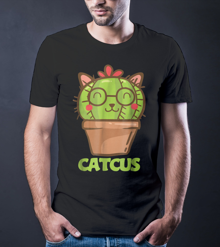 Catcus Cat Cactus Cat Humor Funny Cat Love T-Shirt