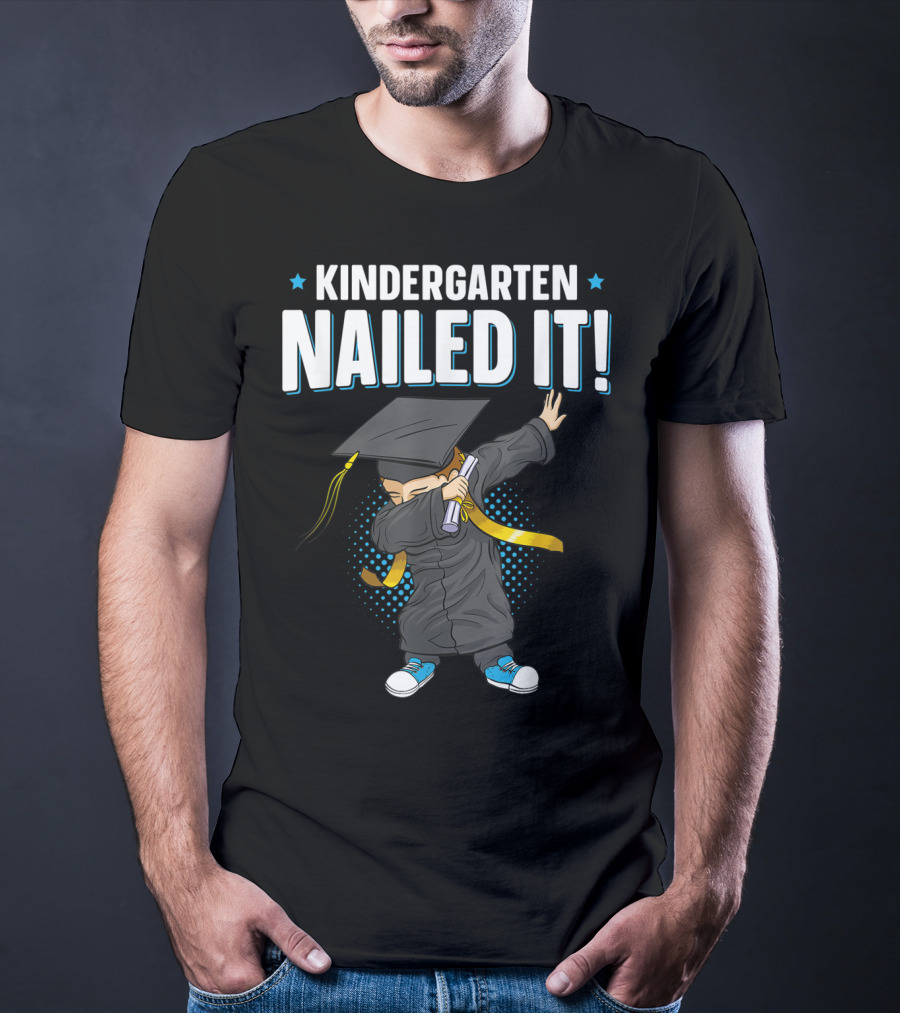 Kindergarten Nailed It Dabbing Graduation Boy T-Shirt