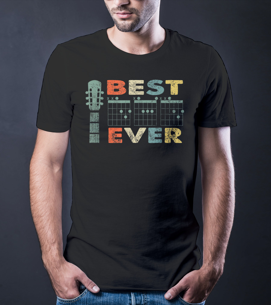 Best Dad Ever Guitar Chords Dad T-Shirt
