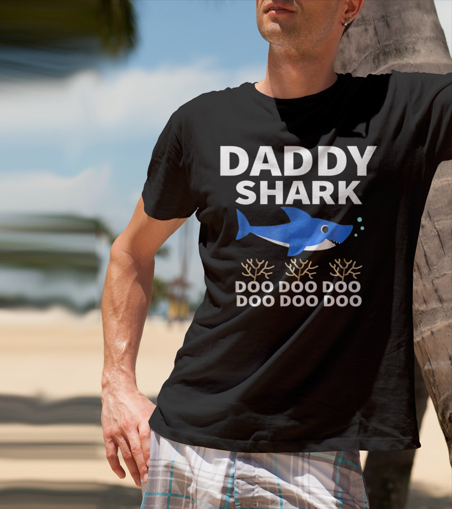 Daddy Shark Doo Doo Father's Day From Wife Son T-Shirt