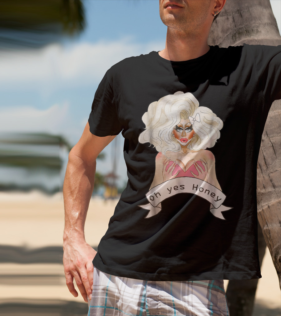 Oh Yes Honey Drag Queen Doll Face T-Shirt