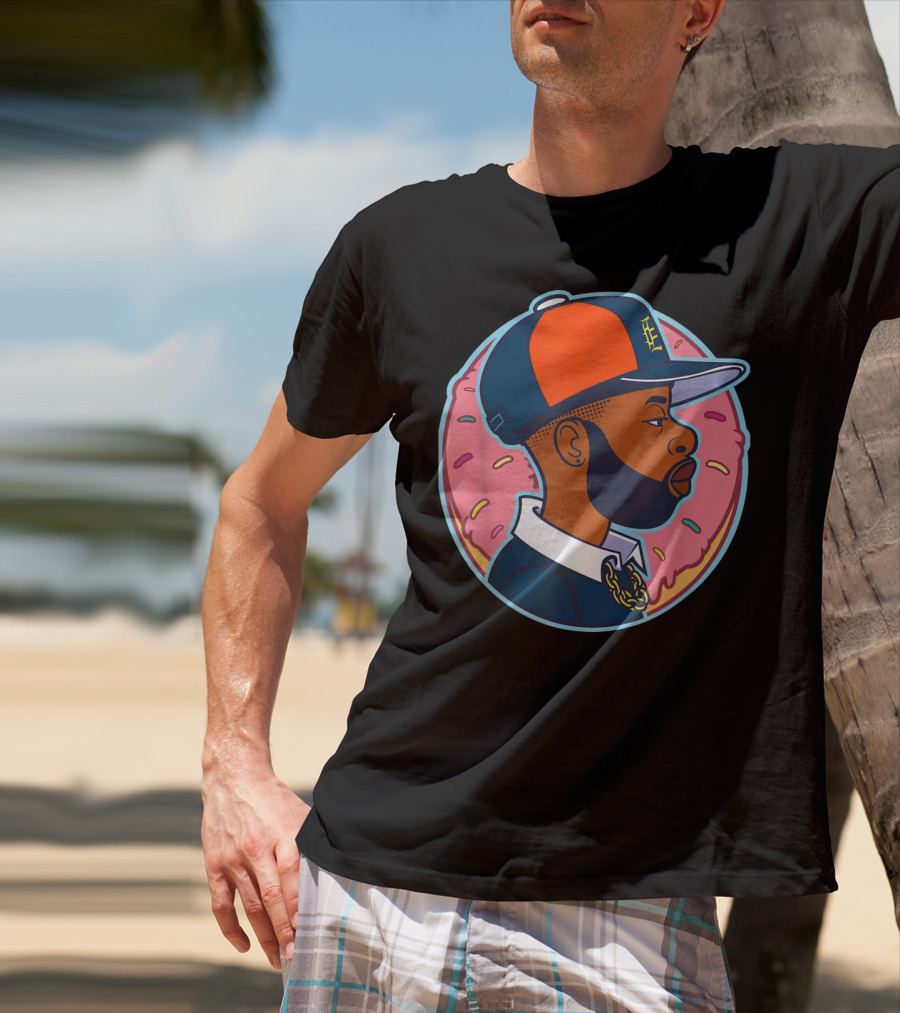 Donut Boy Sprinkles Profile With Baseball Cap T-Shirt