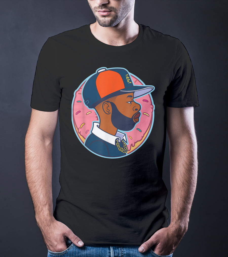Donut Boy Sprinkles Profile With Baseball Cap T-Shirt