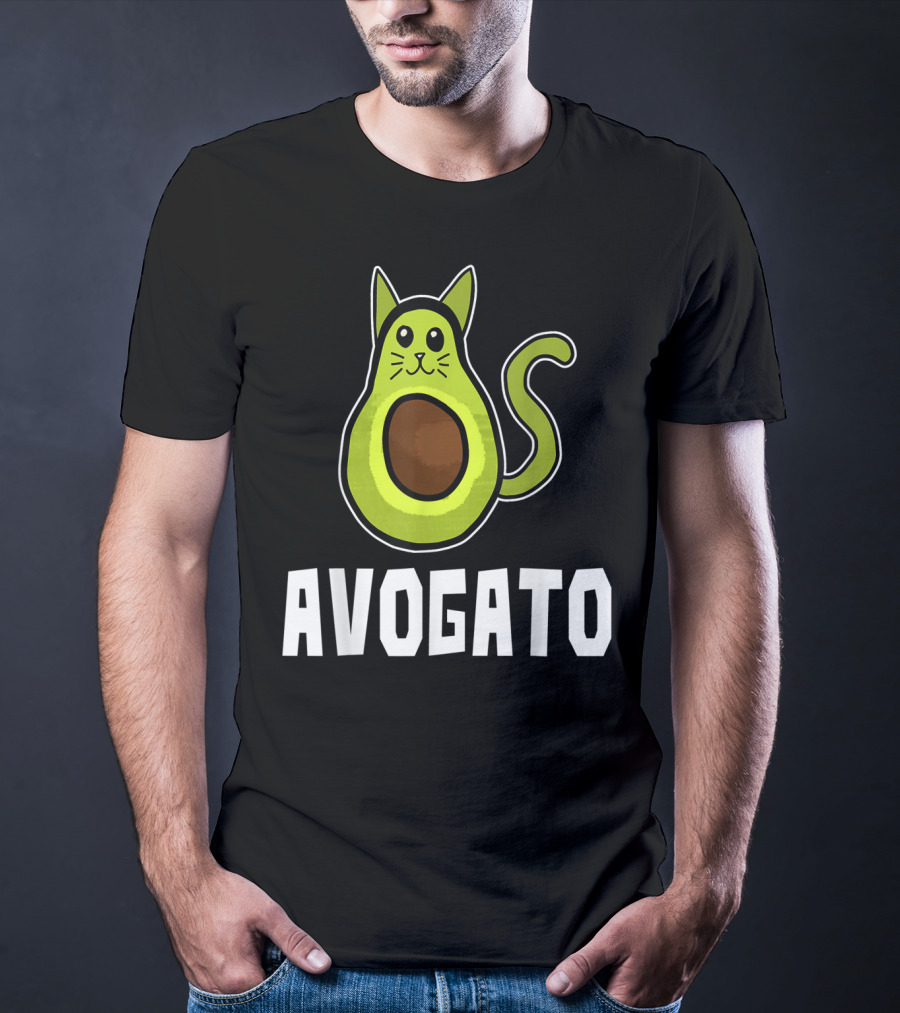 Avogato Funny Avocado Cat Lover Keto Diet T-Shirt