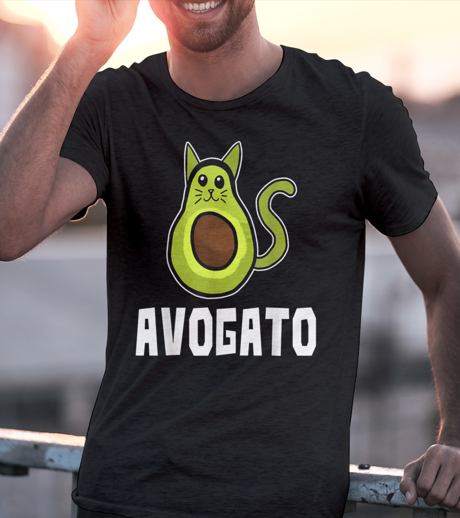Avogato Funny Avocado Cat Lover Keto Diet T-Shirt