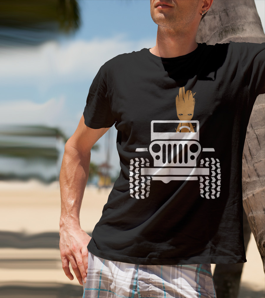 Baby Drive Jeeps Groot Funny Distress T-Shirt