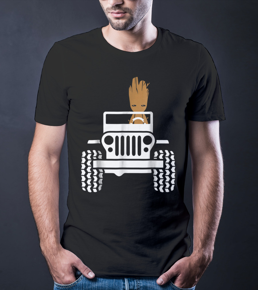 Baby Drive Jeeps Groot Funny Distress T-Shirt