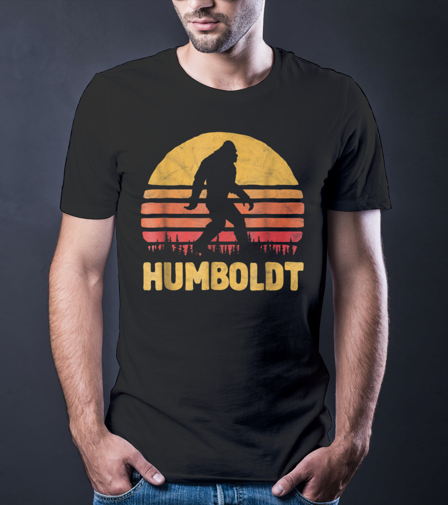 Humboldt Bigfoot Vintage Sasquatch Sunset T-Shirt